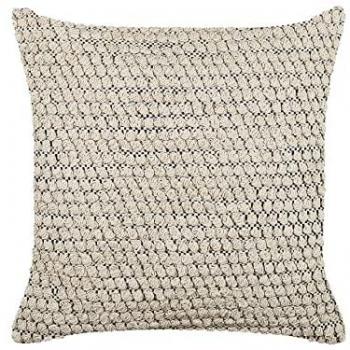 Cojín Decorativo Beige de Algodón 45 x 45 cm Hecho a Mano Estilo Boho Howea