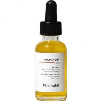 Minimalist 32% AHA PHA BHA Exfoliating Peel for Glowing Skin, Smooth Texture & Pore Cleansing - 30ml