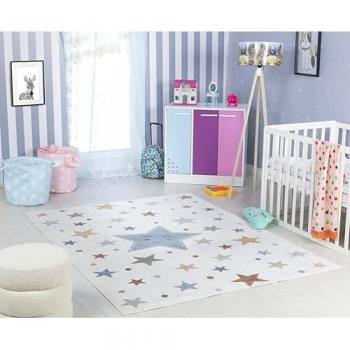 Alfombra Infantil Lavable Estrellas Multicolor 80 x 150 cm - Surya