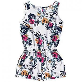 Roxy So Excited-Mono Corto Sin Mangas para Chicas 4-16, Niñas, Snow White badami, 6