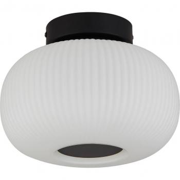 Plafón Lumina 1 ampolla con canalé de vidrio esmerilado