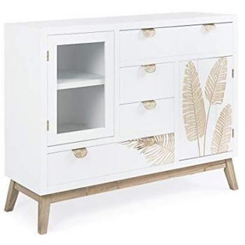 Aparador YES EVERYDAY Folium 2 puertas y 4 cajones cm 100x34x80h