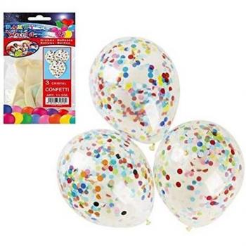 Globos Cristal Confetti Bolsa De 3 Unidades