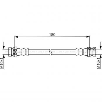 Tubo de freno BOSCH 1 987 481 681 - Latiguillo de freno flexible, fabricado en material resistente a la corrosión, con conectores de alta calidad para una instalación fácil y segura, diseñado para proporcionar