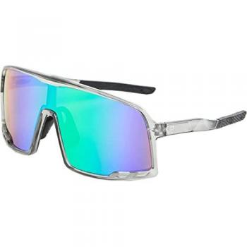 CHPO Henrik Gafas de Sol Polarizadas Transparentes Grises con Espejo Arcoíris, Talla Única