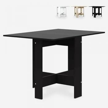 Mesa Consola Plegable Extensible de Doble Solapa 76x24-103cm Galvani Color Negro