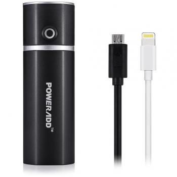 Poweradd MP-1311RR Slim2 de 5000mAh Cargador Móvil Portátil Batería Power Bank para iPhone con 8-Pin usb Cable de Carga,