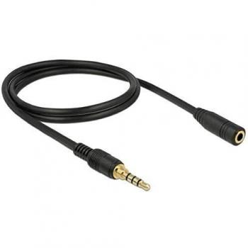 Cable de extensión de audio 3.5 mm macho a hembra 1 m negro para iPhone