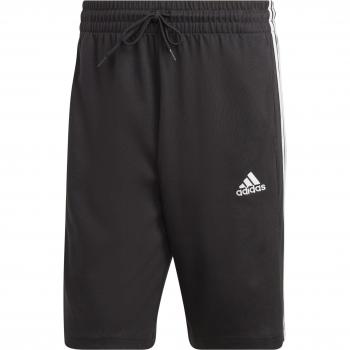 Pantalones cortos Adidas Essentials Single Jersey 3 Bandas para hombre, color negro, talla S