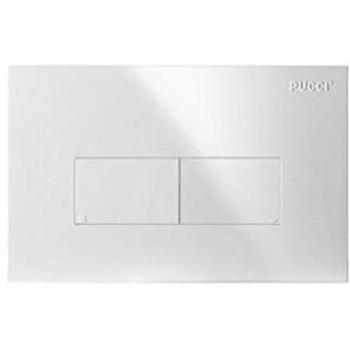 Placa para caja de empotrar Pucci Eco 2 botones línea MOD.2014 negro brillo