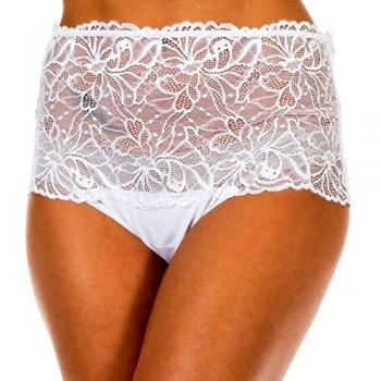 Dim Generous Dentelle Slip Taille Haute Ropa Interior, Blanco, 38 para Mujer