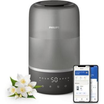 Humidificador Philips Serie 1000 HU1510/03 - Ultrasonido, 3L, Silencioso, Aromaterapia, hasta 41 m²