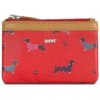 Monedero Mujer Pequeño - Carteras De Mujer Piel Lucerna con protección Rfid en color rojo