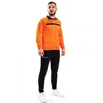 Givova One Full Zip Chándal TT012-0110, color naranja/negro, talla M