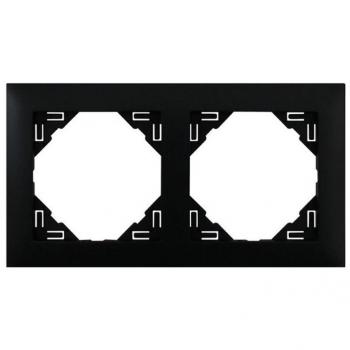 Marco Aquarella 2 elementos Efapel 90920 TPM Negro Mate serie Logus 90