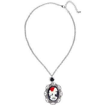 Widmann Collar con Medallón de Calavera y Rosa Negra
