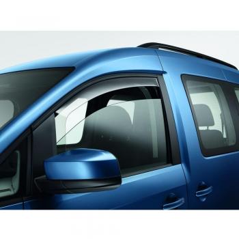 Volkswagen Deflectores de Viento para Puertas Delanteras Derecha e Izquierda para Coches, Color Ahumado, función Anti-Lluvia