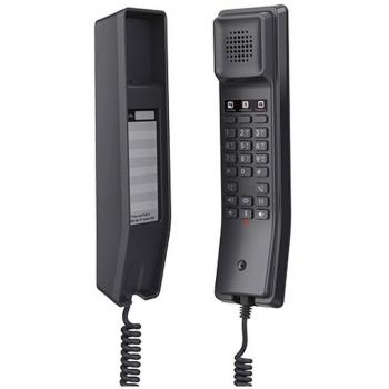 Teléfono IP Grandstream GHP-611 - Teléfono compacto para hotel con Wi-Fi integrado, color negro