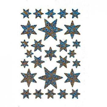 Etiquetas Decorativas HERMA 3917, Estrellas Plateadas Holográficas, 27 Piezas, 84x120 mm, Adhesivas para Decoración Navideña