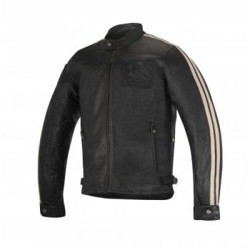 Alpinestars cazadora moto Charlie piel, negro, talla XL