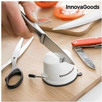 InnovaGoods Afilador con Ventosa, PVC, Blanco, 6x6x4 cm