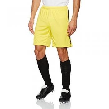 uhlsport LIGA - Pantalones cortos para hombre, color amarillo limón/negro, talla XXL