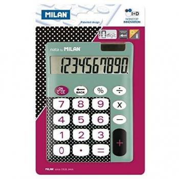 Milan 150610DBBBL - Calculadora de sobremesa, 10 dígitos, multicolor