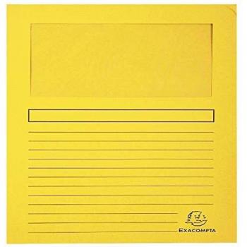 Exacompta 50259E - Lote de 25 Subcarpetas Forever 120 con ventana e impresas, Color Amarillo