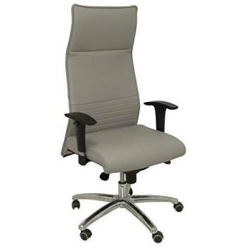 Sillón de Oficina Piqueras y Crespo Albacete en Piel Gris, Talla Única