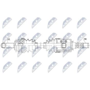 Árbol de transmisión NTY NPW-SB-012 para SUBARU, compatible con modelos IMPREZA, XV y FORESTER