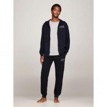 Tommy Hilfiger Men's Original Full Zip Hoodie, Navy Blue, Organic Cotton & Recycled Polyester, Size S