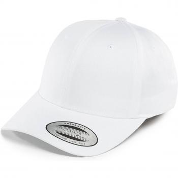 Flexfit Curved Classic Snapback Cap - White - One Size