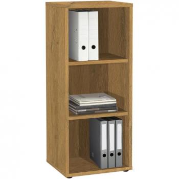 Estantería FMD con 3 compartimentos color roble 47,1x39,9x112,5 cm