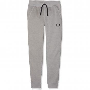 Under Armour EU Cotton Fleece Jogger Pantalón, Niños, Gris, YXS