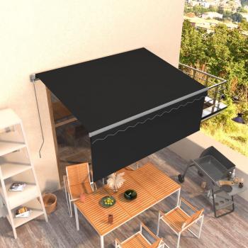 Tienda Manual Retráctil para el Sol con Sombrilla 3,5x2,5 m Antracita