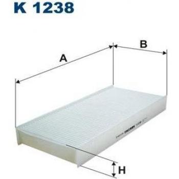 Filtro de habitáculo FILTRON K 1238, tipo: Filtro de aire para el compartimento del pasajero, características: diseñado para filtrar partículas y contaminantes del aire que ingresa al interior del vehículo, compatible con diferentes modelos