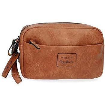 Pepe Jeans Vegan Bolso de Mano Marrón 24,5x15x6 cms Piel sintética