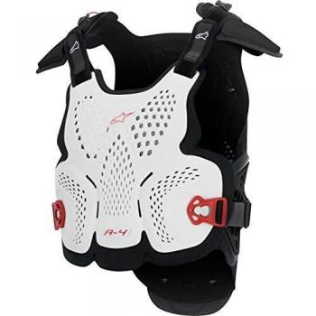 Alpinestars Protector De Pecho Mx A4 Blanco-Negro-Rojo