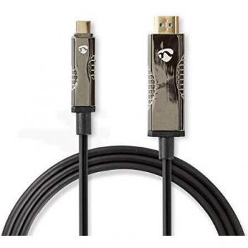 Nedis CCBG6410BK300 Cable USB Tipo CTM a HDMITM AOC Tipo de Conector de CTM - Conector HDMITM de 30,0 m Negro