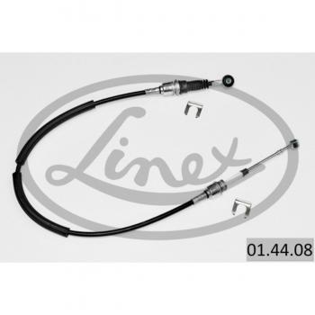 Cable de caja de cambios LINEX 01.44.08, tipo: cable de accionamiento, características: diseñado para transmitir movimientos en la caja de cambios, compatible con modelos específicos, alta durabilidad y resistencia a la abrasión