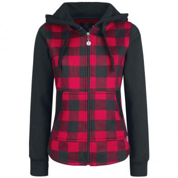 R.E.D. by EMP Stay Different Chaqueta con Capucha Mujer Negro/Rojo XXL