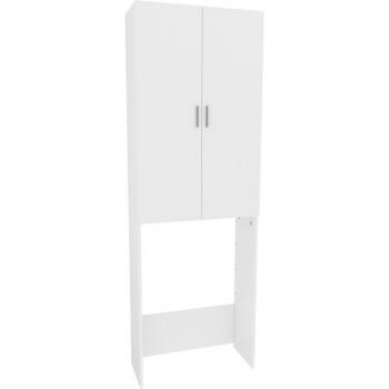 Mueble de Lavadora Martha, Blanco, 64 x 190 cm con 2 Puertas Largas, Vicco