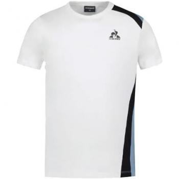 Camiseta de Manga Corta Le Coq Sportif Graphique N°1 Infantil Blanco Puro Azul