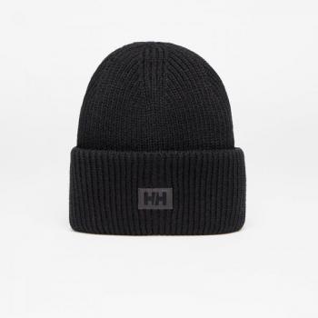 Gorro Helly Hansen Rib Negro - Gorro de hombre, color negro, tejido de punto con diseño acanalado, logo distintivo de Helly Hansen, ideal para actividades al aire libre y uso diario