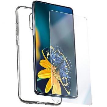 Muvit For Change Funda de Teléfono Compatible con Samsung Galaxy A34 + Protector de Pantalla de Vidrio Templado Plano