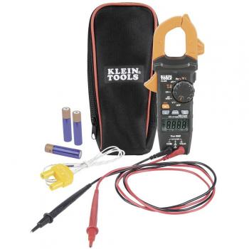 Klein Tools 400 Amp HVAC Digital Clamp Meter with LCD Display, -40 to 1832 °F Temperature Range, AC Auto-Ranging, True RMS Measurement