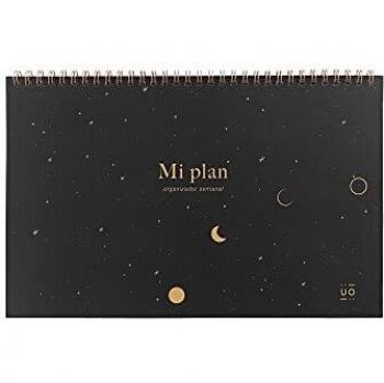 UO Organizador Semanal Planificador- Luna. Días sin numerar, 60 páginas, papel de calidad 90gr, 30x24