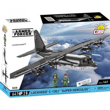 COBI Armed Forces Lockheed C-130J Super Hercules Building Block Set with 2 Figures, 643 Pieces