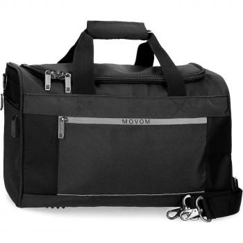 Movom - Bolsa de viaje Trimmed con asa bandolera extraíble, capacidad de 22,5L y fabricada en Poliéster. Color Negro