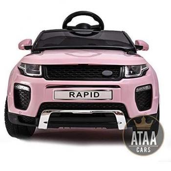 ATAA Coche eléctrico para niños con Mando Range Rapid 12v con Mando Estilo evoque - Rosa